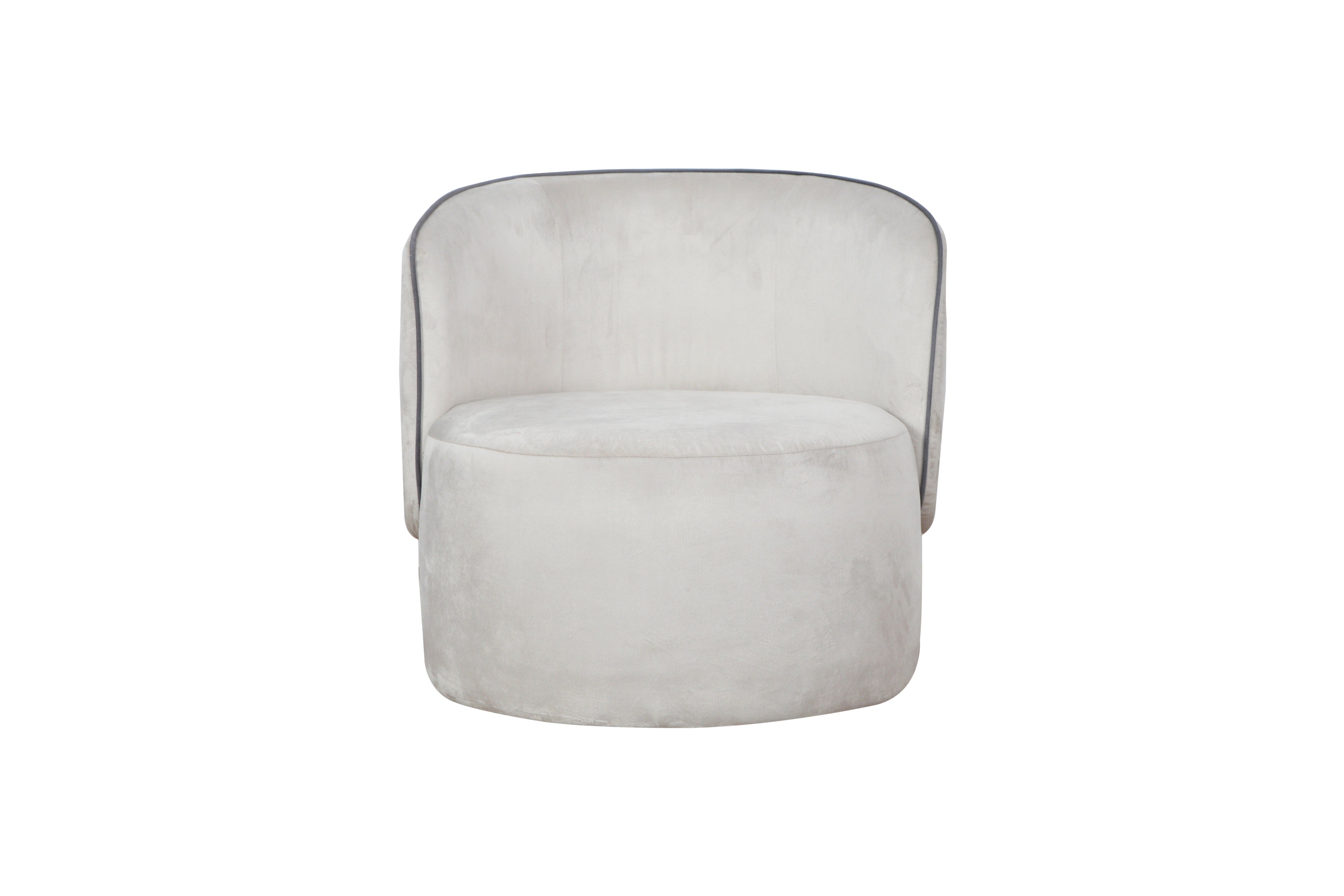 Fauteuil Ileno – Design pouf avec dossier & base pivotante intégrée