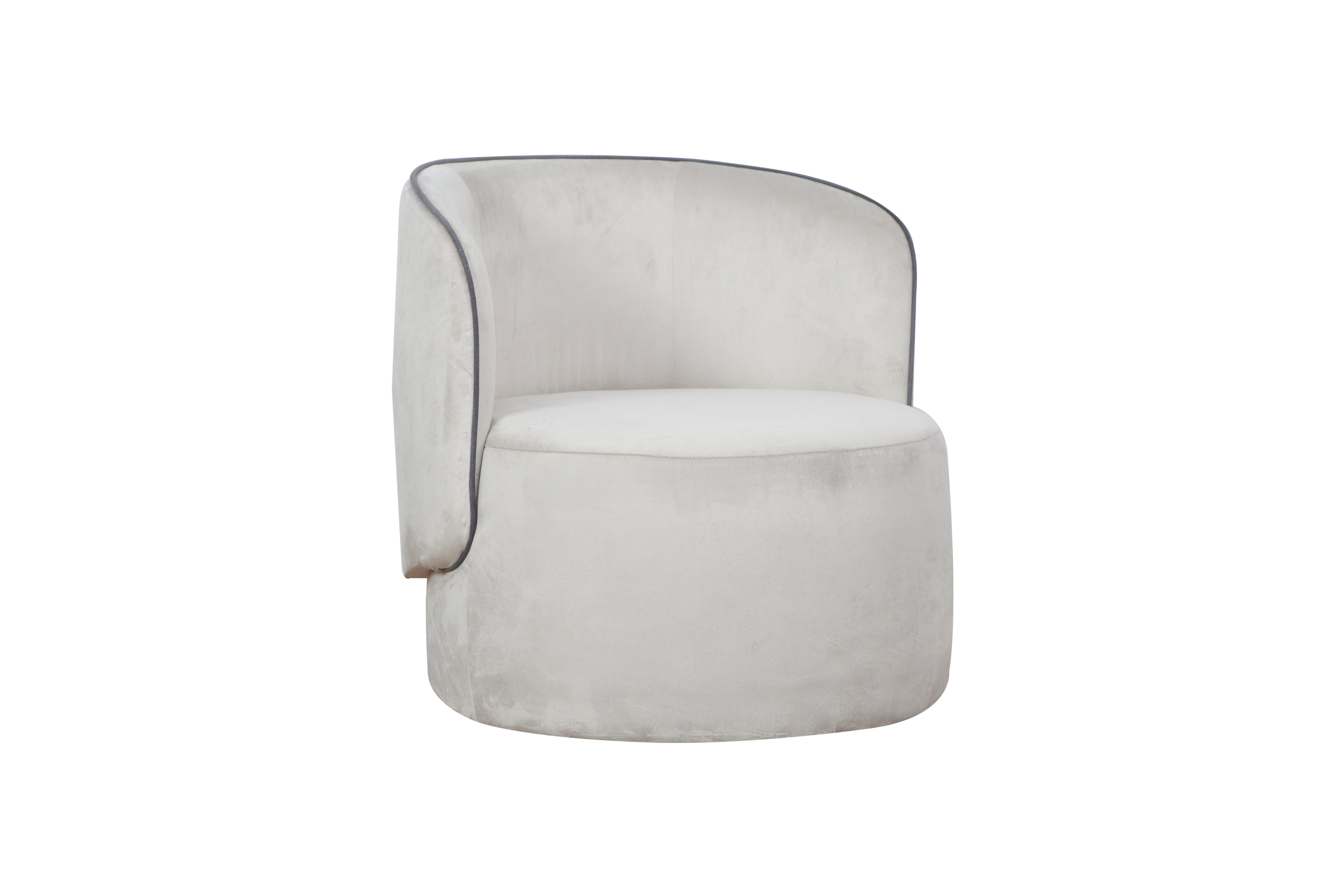 Fauteuil Ileno – Design pouf avec dossier & base pivotante intégrée