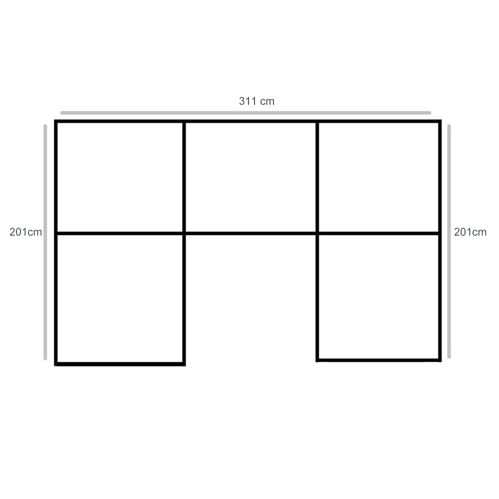 Oréo – Canapé Modulable Courbe 5 Places avec Double Angle Gauche et Droit
