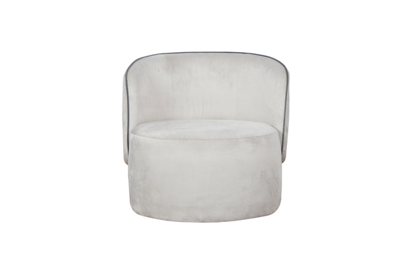 Fauteuil Ileno – Design pouf avec dossier & base pivotante intégrée