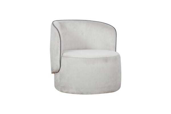 Fauteuil Ileno – Design pouf avec dossier & base pivotante intégrée