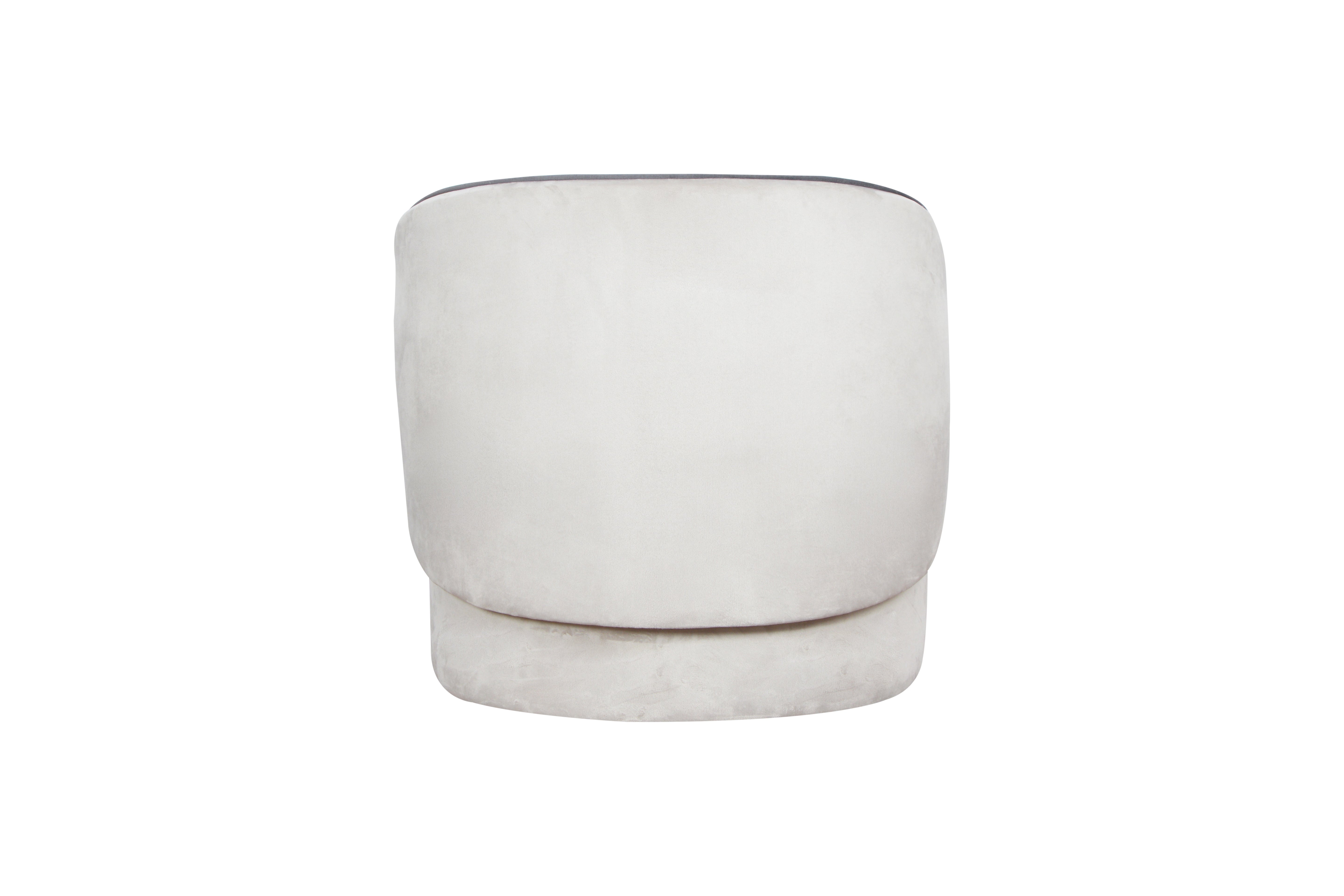 Fauteuil Ileno – Design pouf avec dossier & base pivotante intégrée
