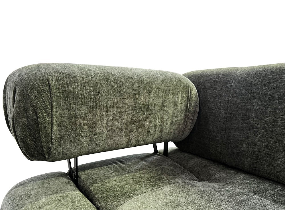 Elya – Grand Canapé Modulable 4 Places avec Accoudoirs et Pouf Intégré
