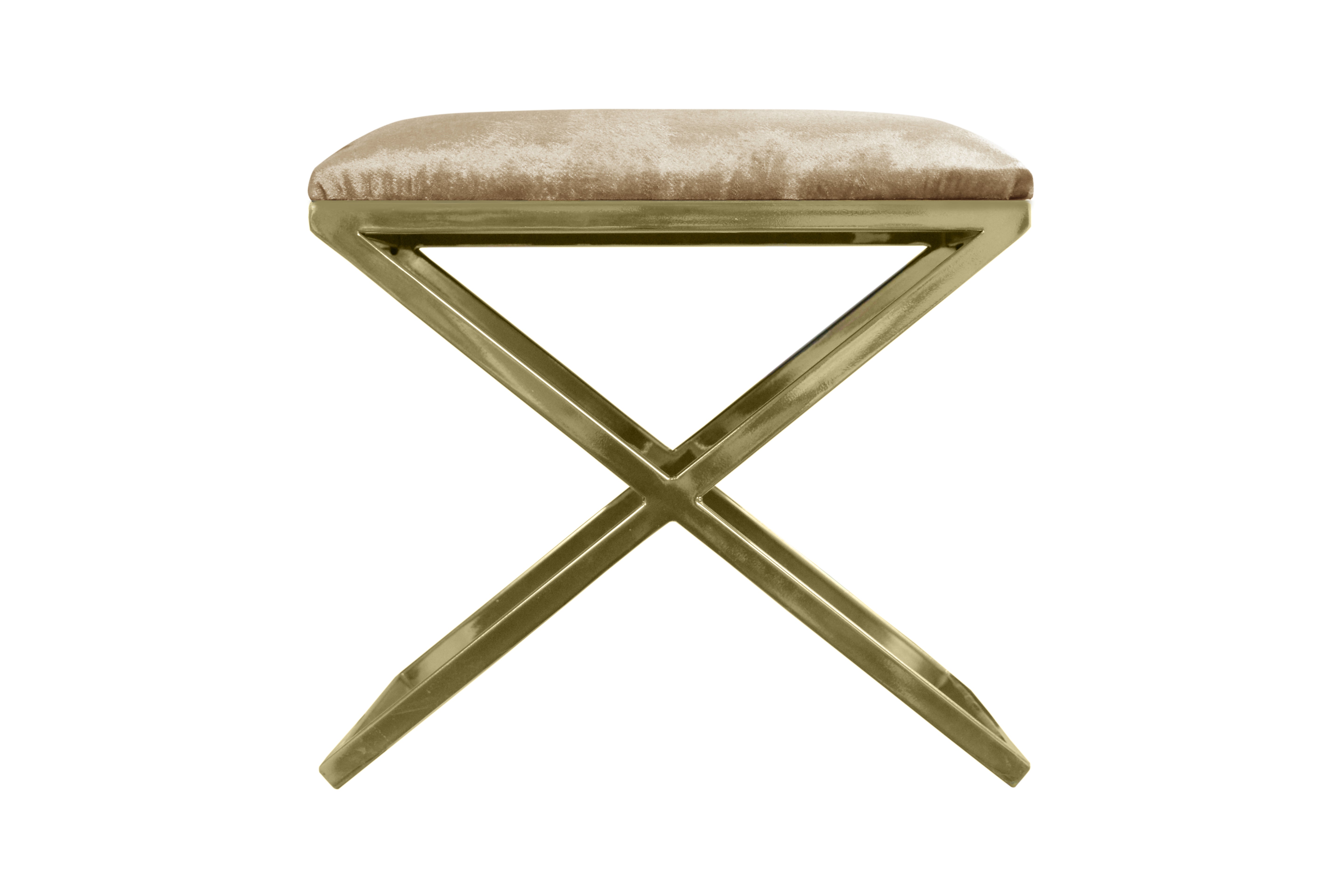 Pouf Nayou – Élégance dorée & design contemporain
