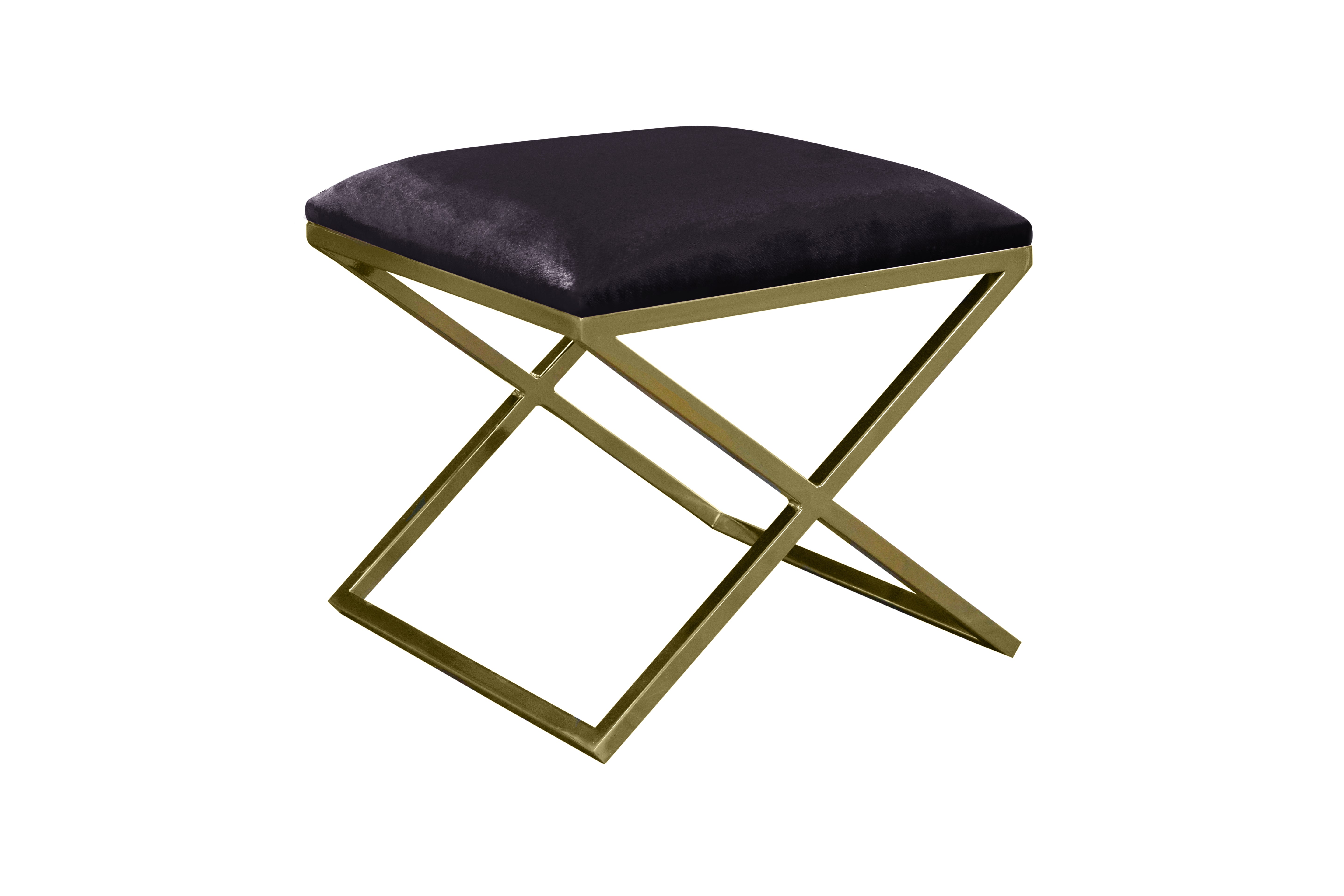 Pouf Nayou – Élégance dorée & design contemporain