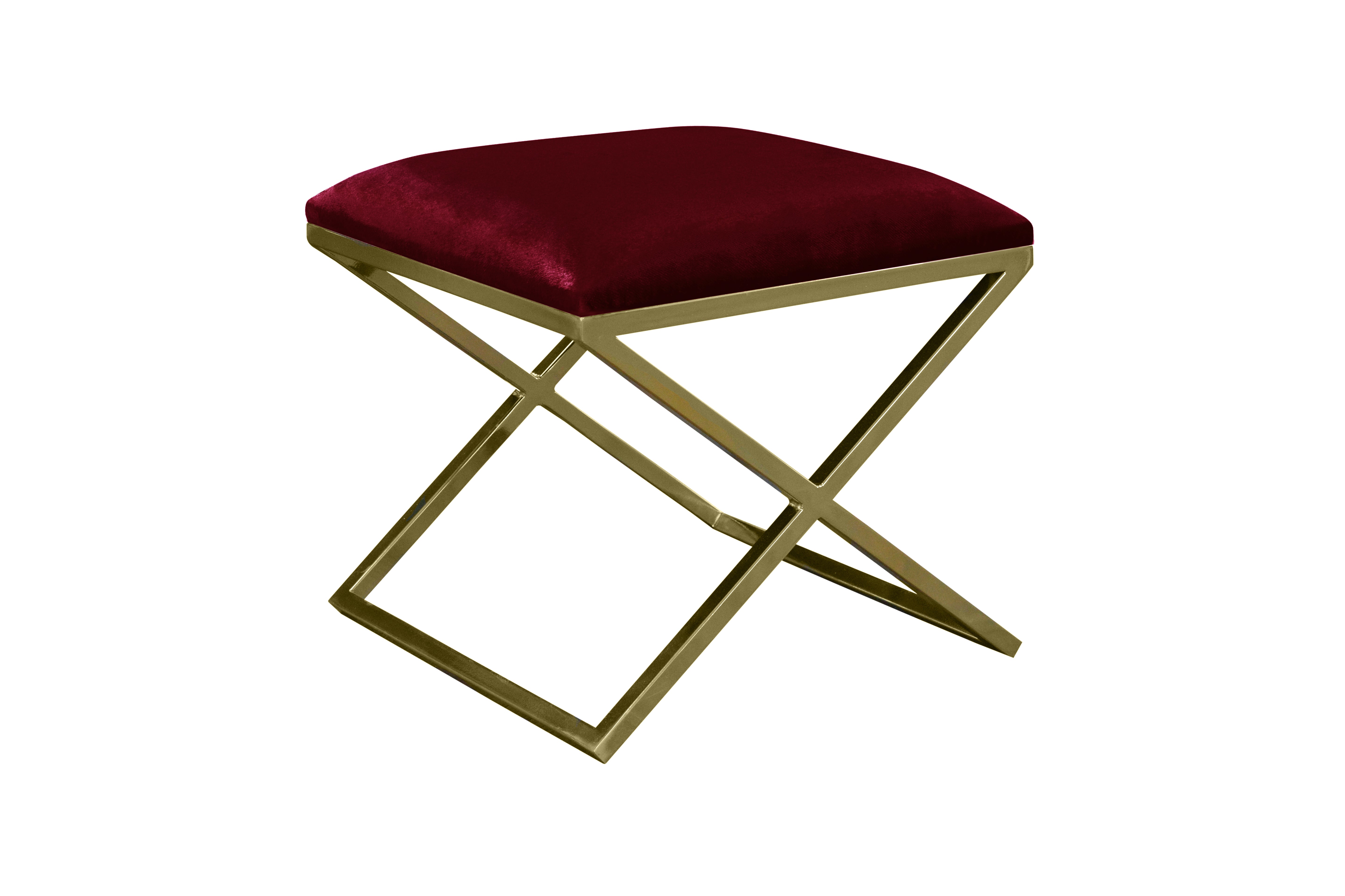 Pouf Nayou – Élégance dorée & design contemporain