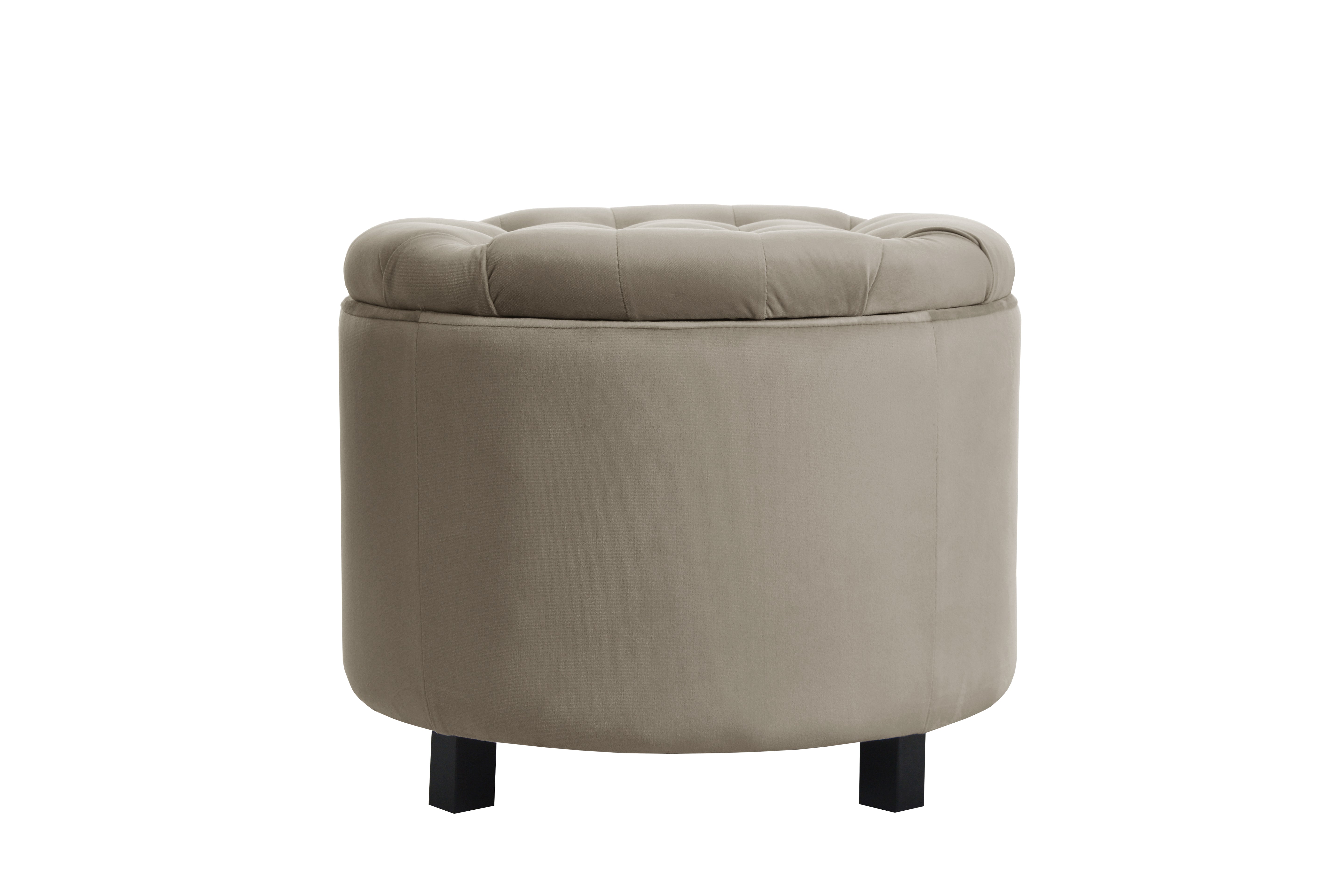 Pouf Naëlis – Élégance circulaire & fonctionnalité discrète