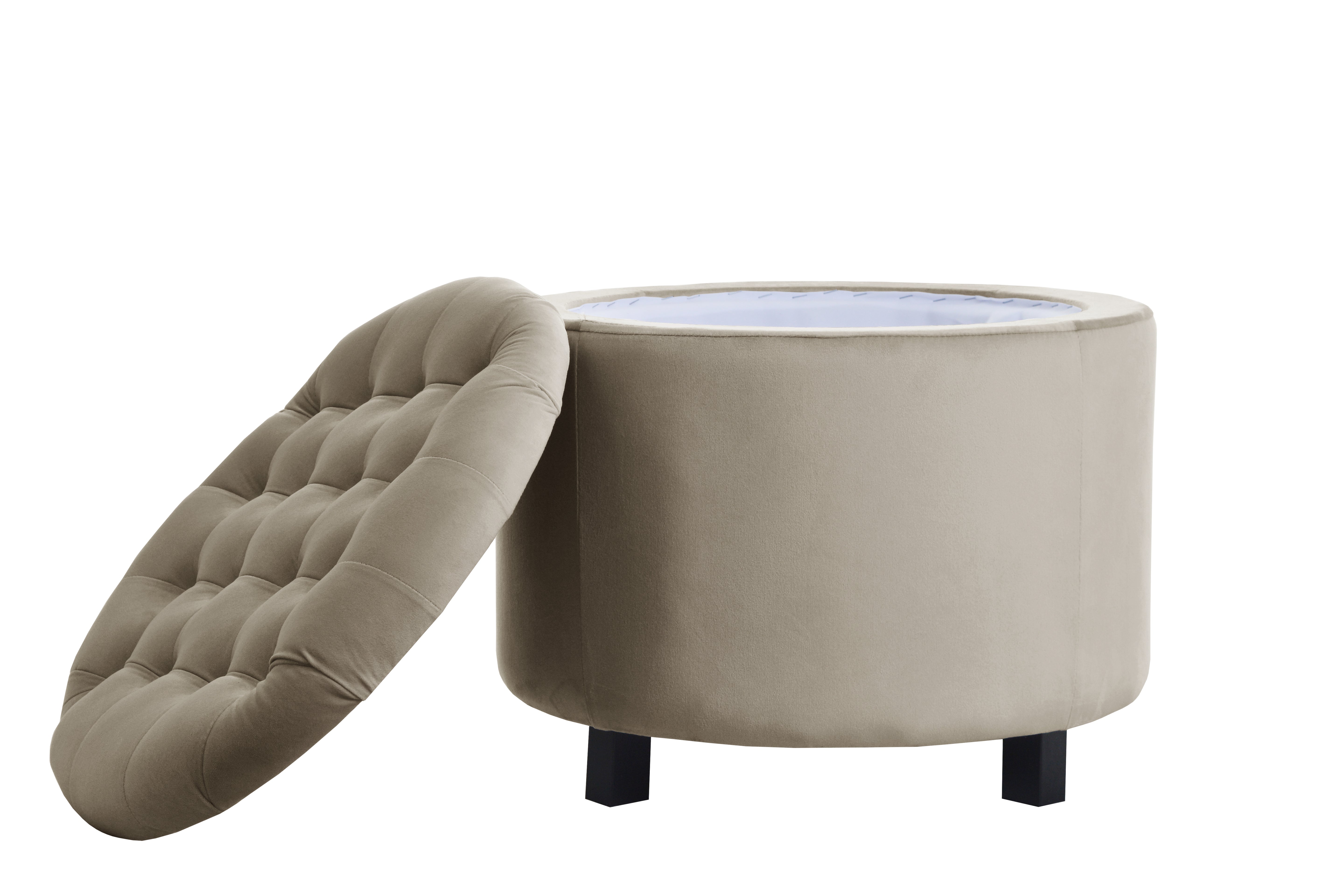 Pouf Naëlis – Élégance circulaire & fonctionnalité discrète