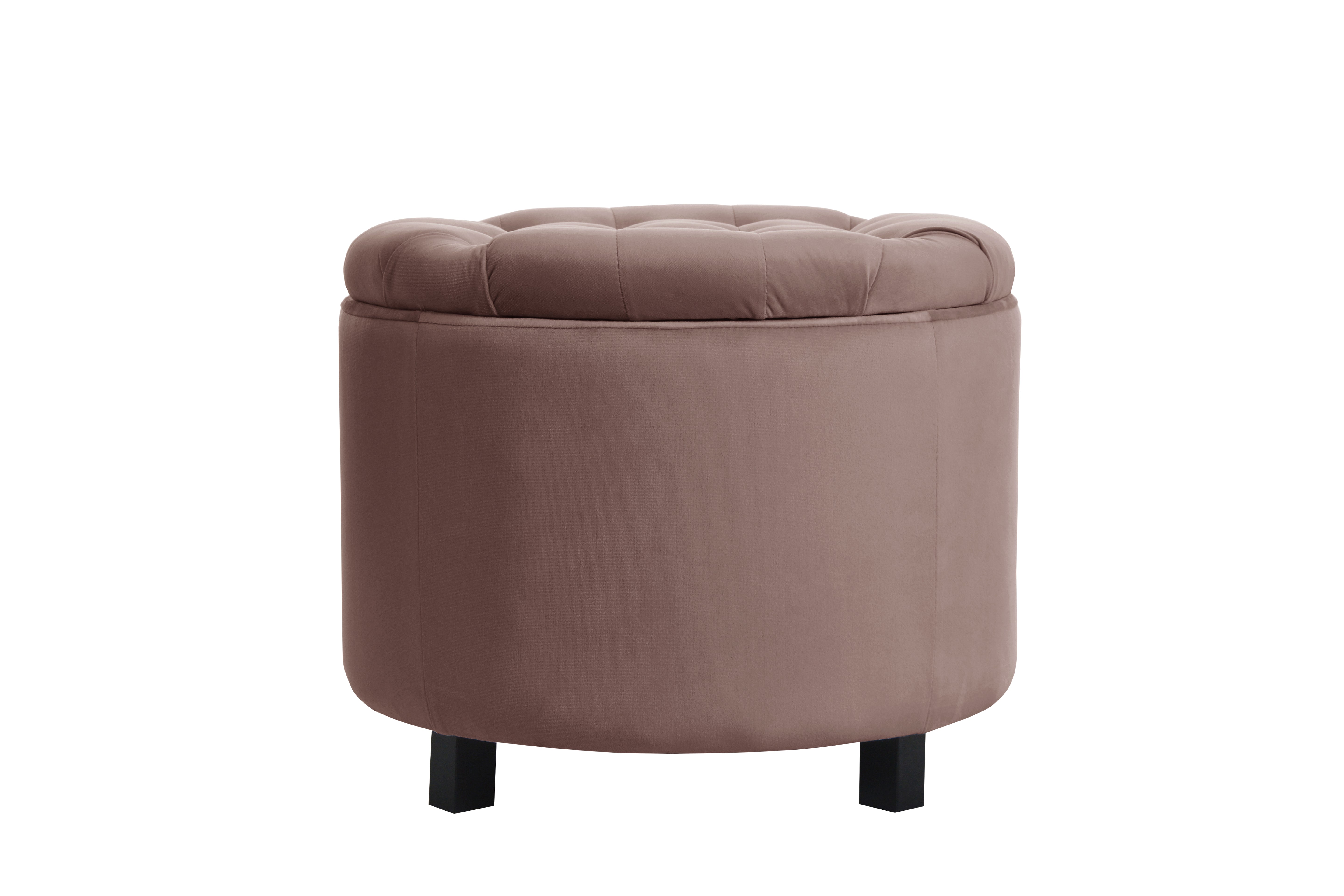 Pouf Naëlis – Élégance circulaire & fonctionnalité discrète