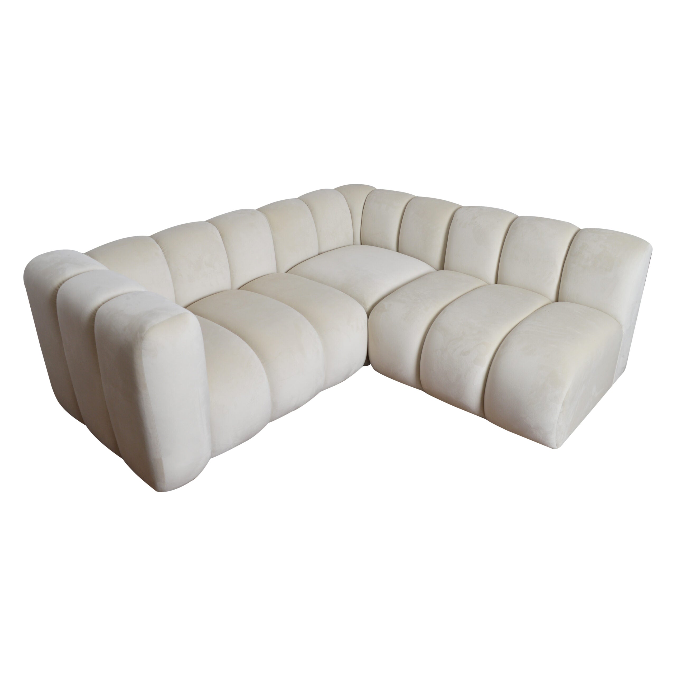 Oréo – Canapé Modulable Compact avec Accoudoir Gauche, Angle Fermé Gauche et Assise Centrale